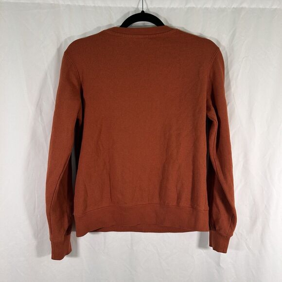 Texas Longhorns Sweater Women's Small Orange Crew Neck Wrist Patch Pullover - Picture 8 of 10